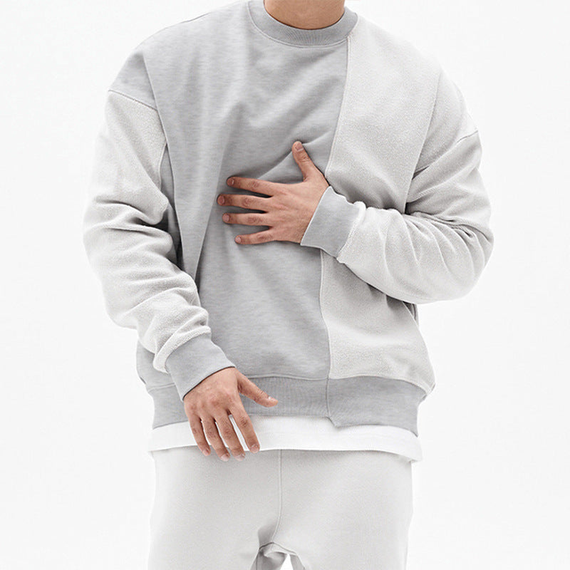 Loose Round Neck Pullover Sweater - Men’s Clothing