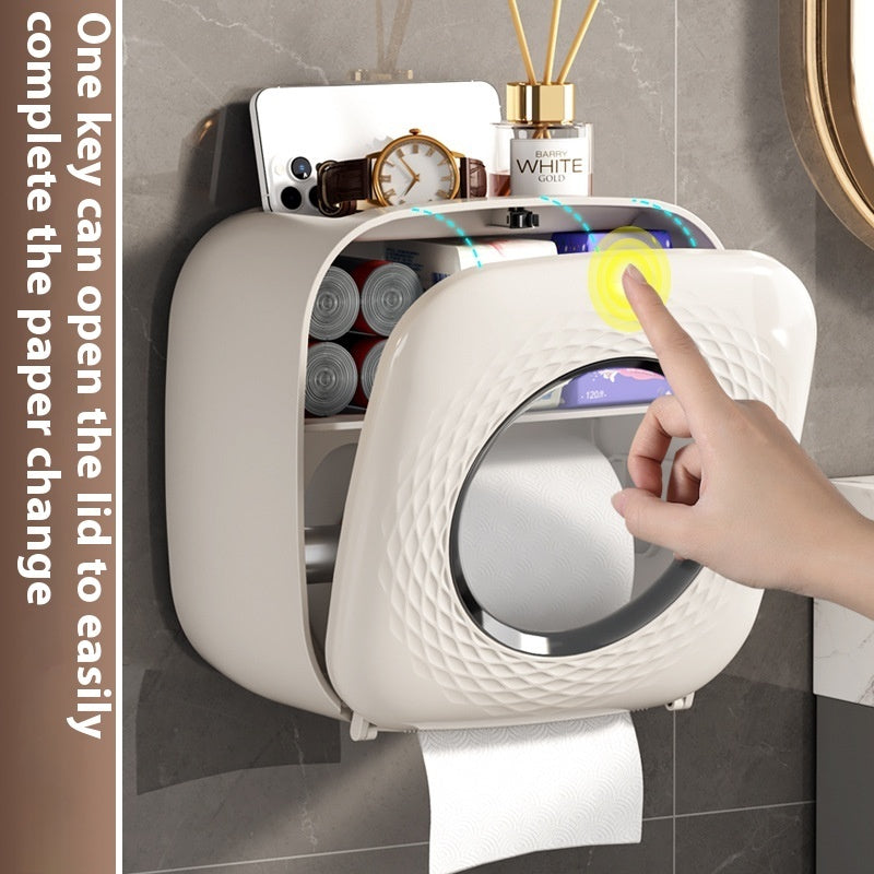 Toilet Punch-free Wall-mounted Tissue Box