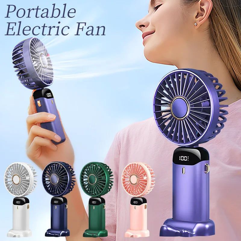 USB Rechargeable Mini Portable Handheld Electric Fan Foldable