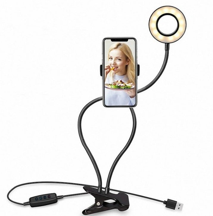 LED Selfie Ring Light - Adjustable Makeup Light with 8cm Stand