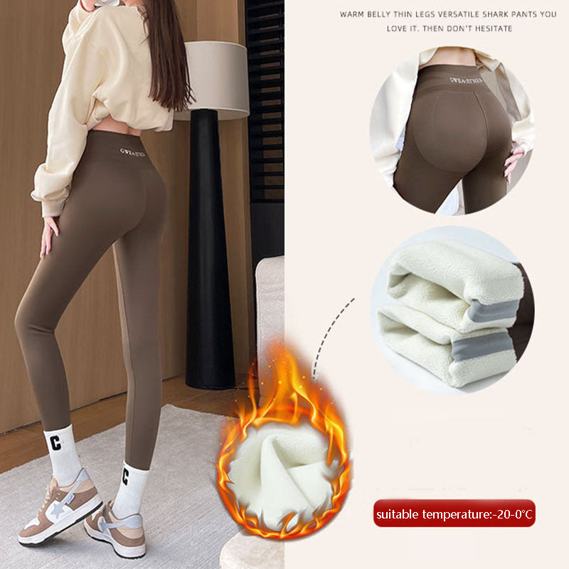 Thickened Fleece Leggings - Winter Shark Pants for Women