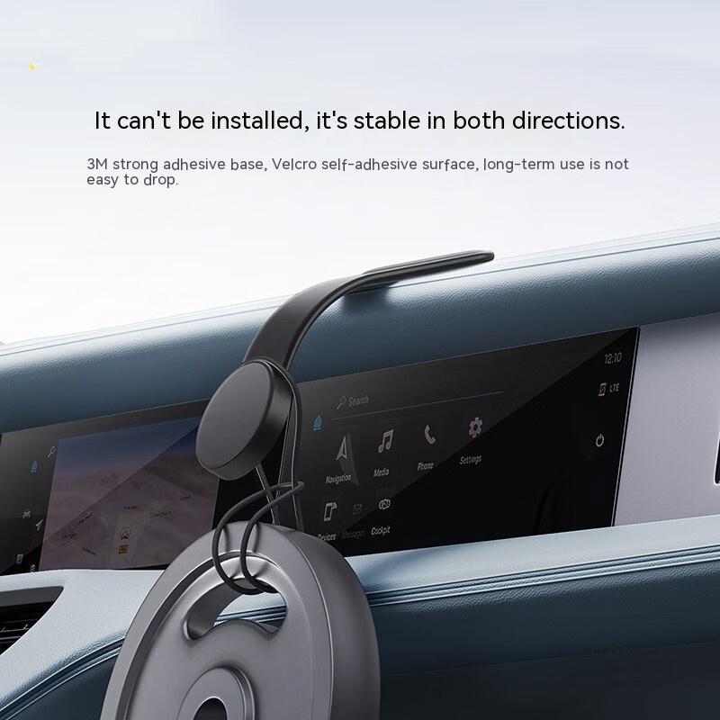 Magnetic Bendable Car Phone Holder - Wireless Charger, 15W