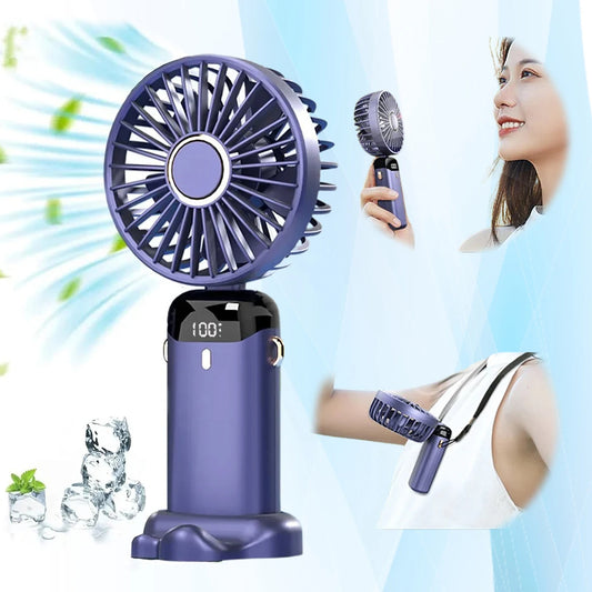 USB Rechargeable Mini Portable Handheld Electric Fan Foldable