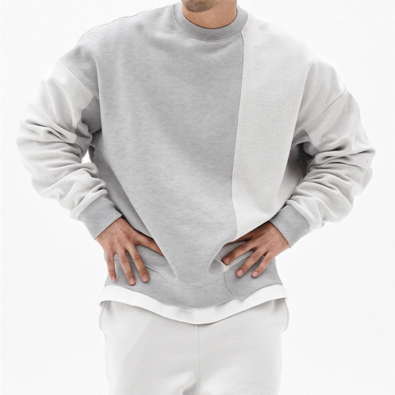 Loose Round Neck Pullover Sweater - Men’s Clothing