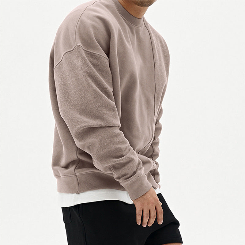 Loose Round Neck Pullover Sweater - Men’s Clothing