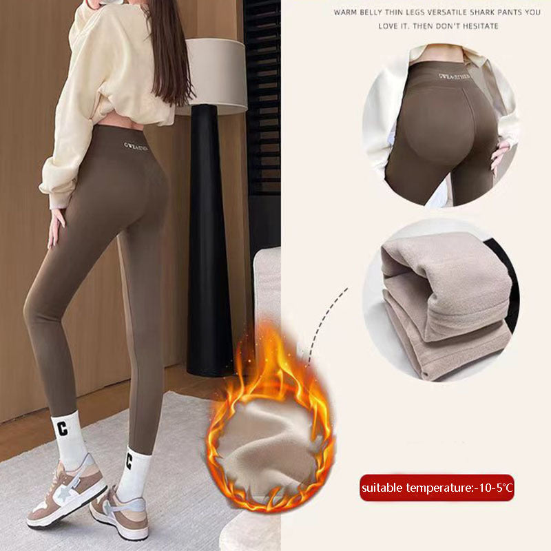 Thickened Fleece Leggings - Winter Shark Pants for Women