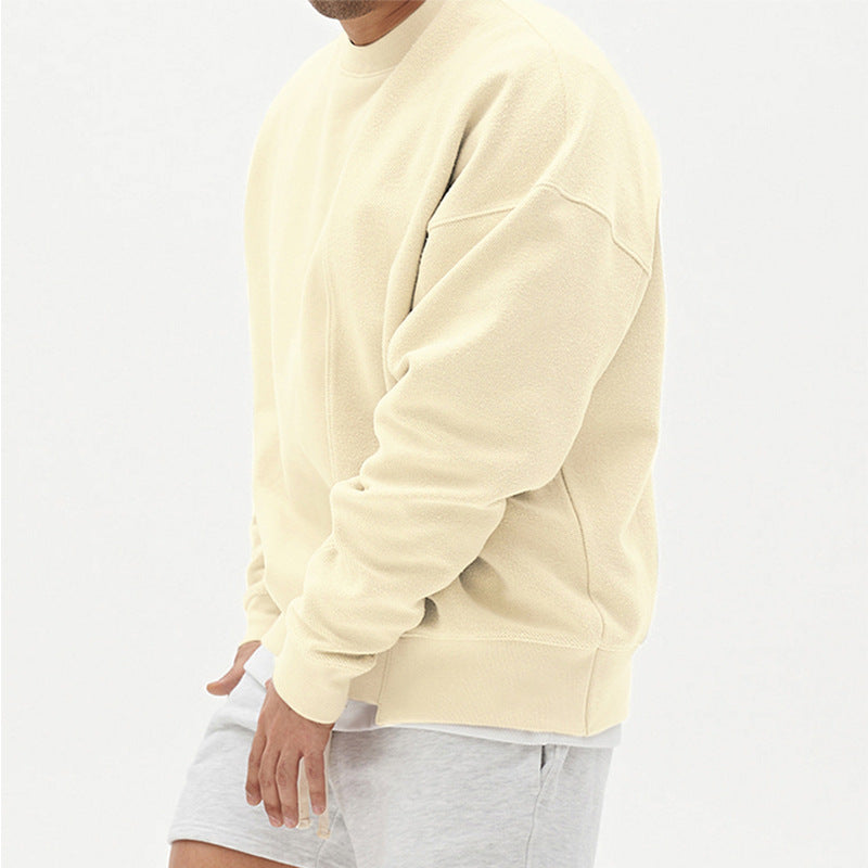 Loose Round Neck Pullover Sweater - Men’s Clothing