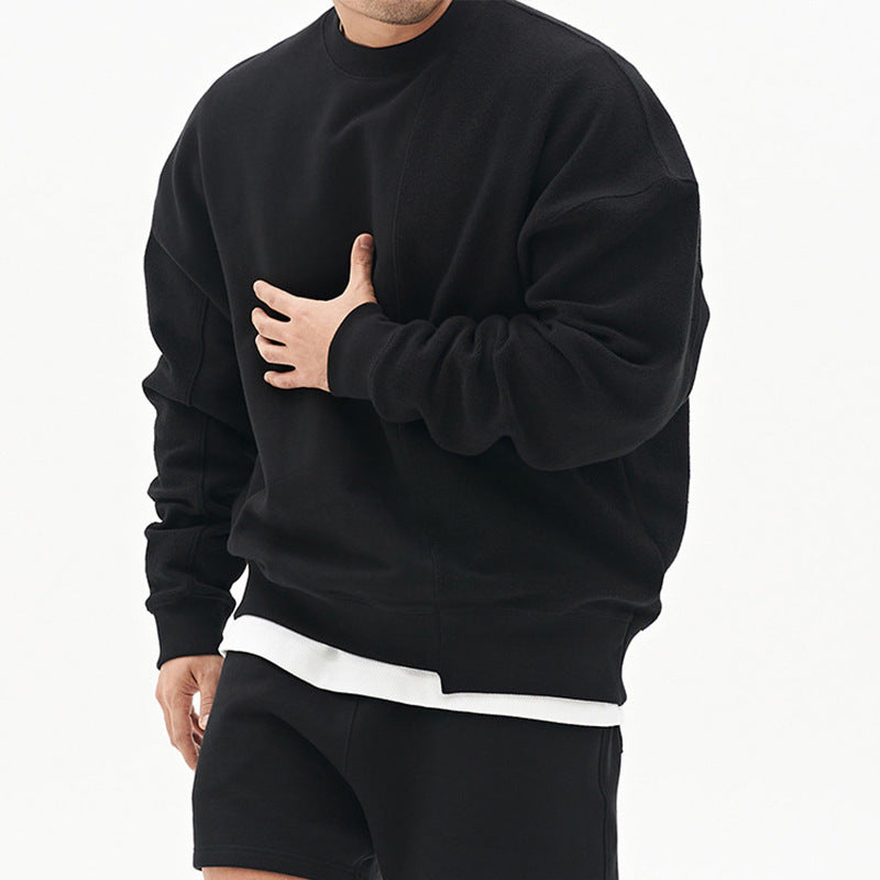 Loose Round Neck Pullover Sweater - Men’s Clothing