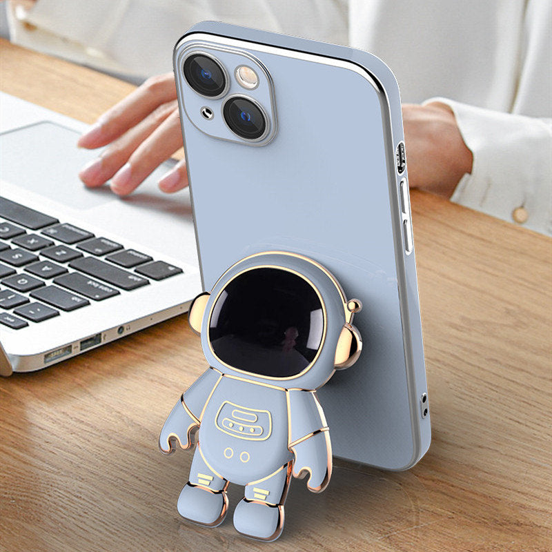 3D Astronaut Phone Case - Anti-Drop & Electroplating Bracket