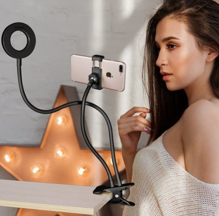 LED Selfie Ring Light - Adjustable Makeup Light with 8cm Stand