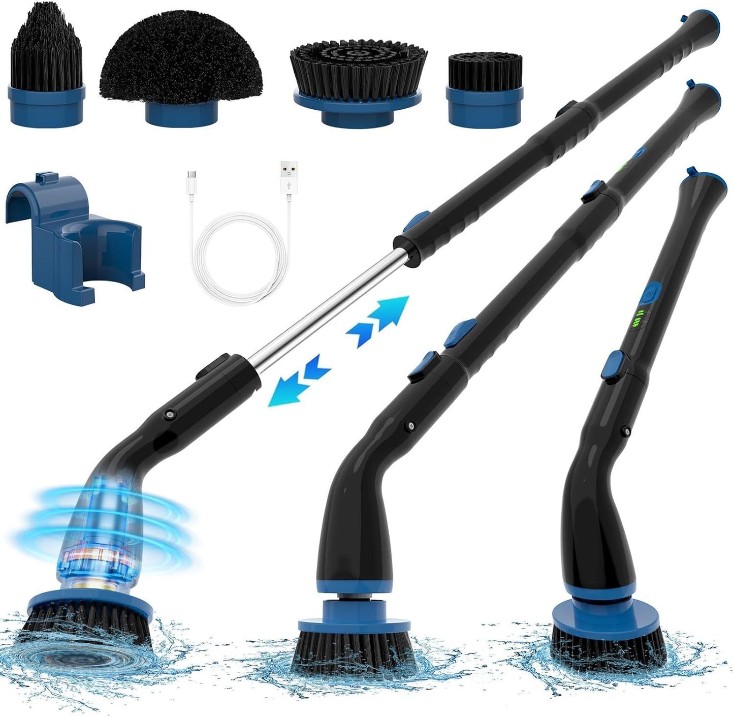 Cordless Spin Scrubber with Extensions