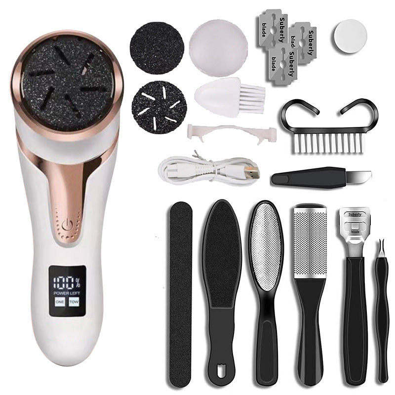 Electric foot scrubber with LCD