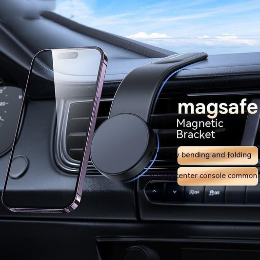 Magnetic Bendable Car Phone Holder - Wireless Charger, 15W