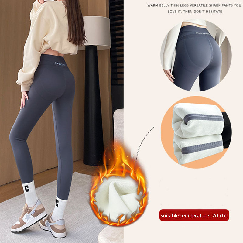 Thickened Fleece Leggings - Winter Shark Pants for Women