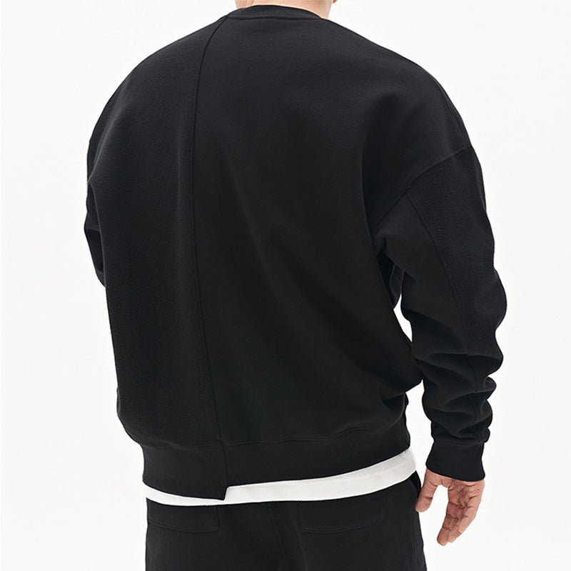 Loose Round Neck Pullover Sweater - Men’s Clothing