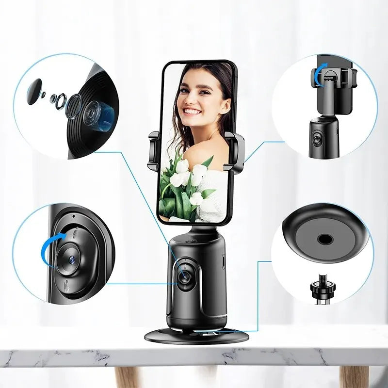 360° Auto Face Tracking Gimbal - Smart Phone Holder & Tripod